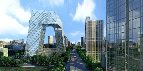 现代中央电视台城市群景观