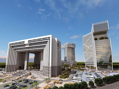 现代办公园区建筑外观