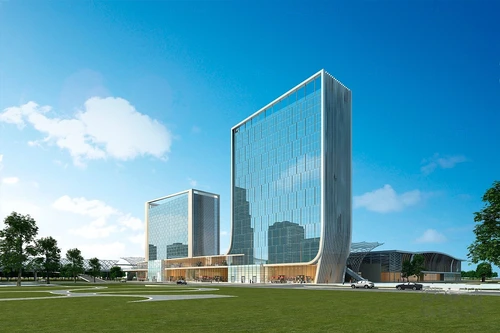 现代办公楼建筑外观