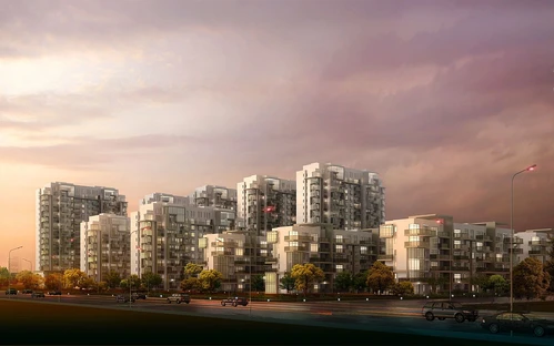 现代住宅小区建筑外观