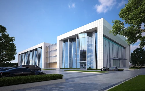 现代办公楼建筑外观