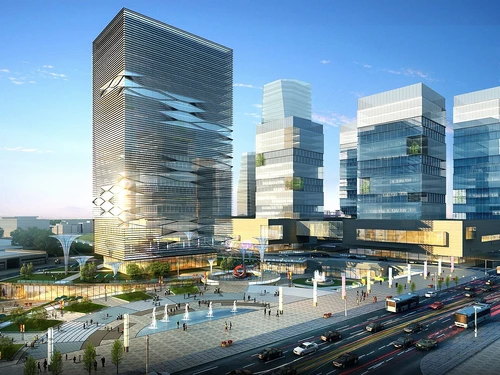 现代办公楼建筑外观