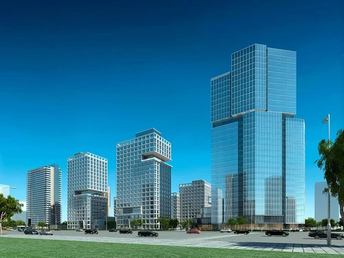 现代办公楼建筑外观