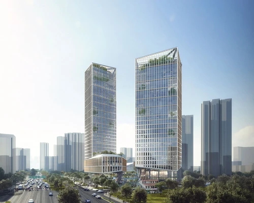 现代高层办公楼建筑外观