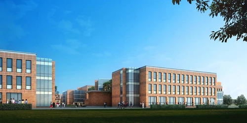 现代学校教学楼外观