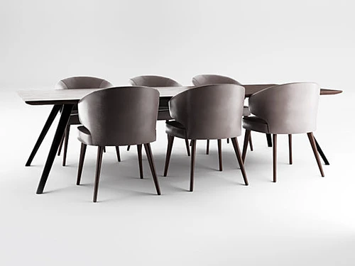 Minotti Aston 扶手椅和 Evans 桌
