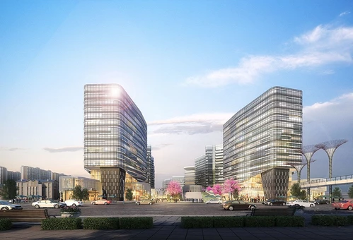 现代商业广场建筑外观