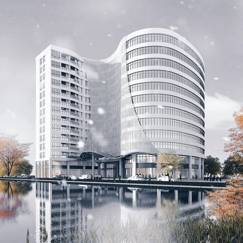 现代办公楼建筑外观