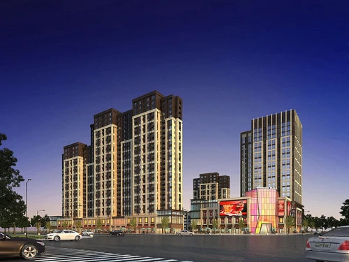 简欧住宅小区外观