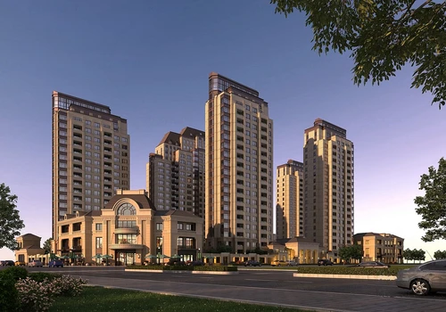 简欧住宅小区外观