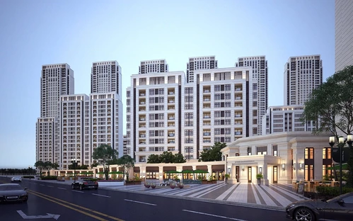 简欧住宅小区外观