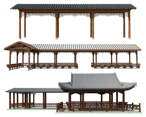 中式古建长廊