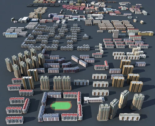 现代学校高层住宅楼建筑构件