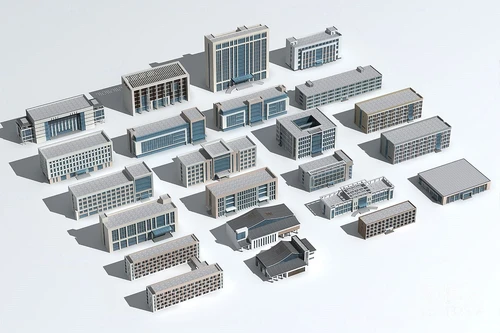 现代办公楼建筑构件