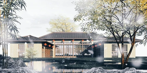 中式古建图书馆
