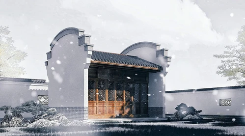 中式微派古建民居