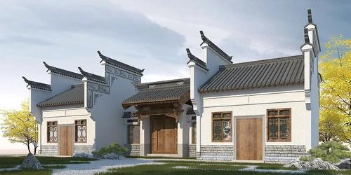中式徽派古建民居