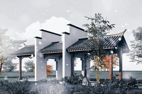 中式休闲古建长廊