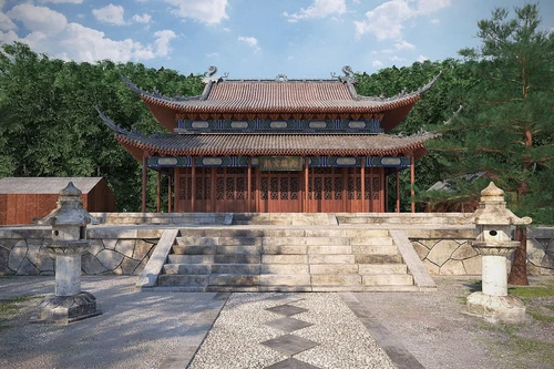 中式古建宝殿