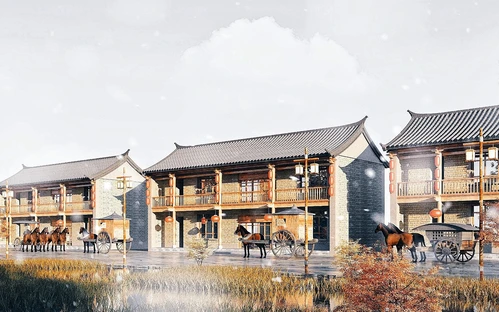 中式古建街道村落