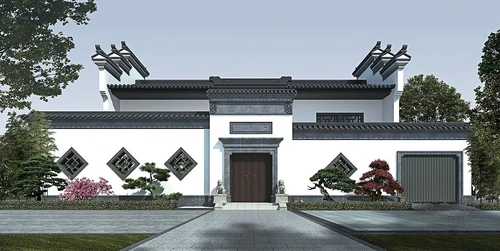 中式徽派民居建筑外观