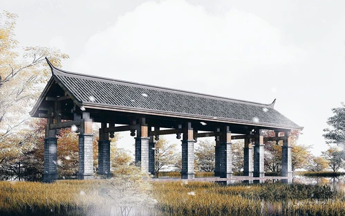中式古建长廊