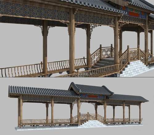 中式古建长廊