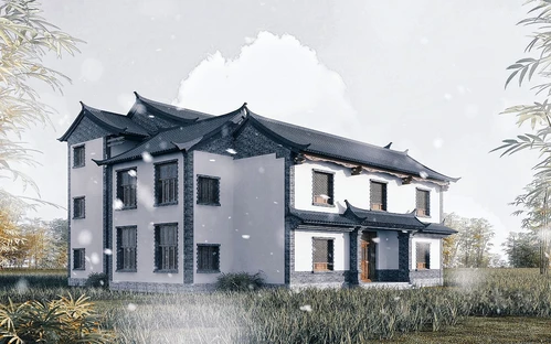 中式古建别墅外观