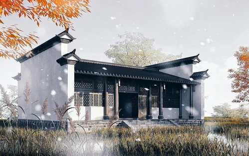 中式徽派古建民居