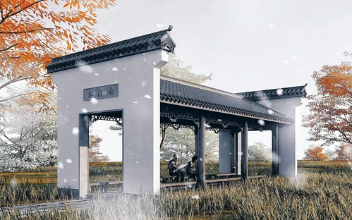 中式古建景观长廊