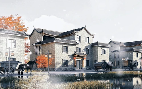 新中式古建别墅外观