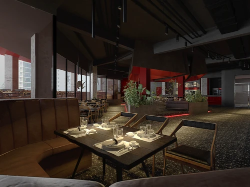 现代火锅店3D模型
