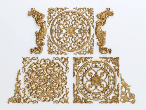 简欧雕花3D模型