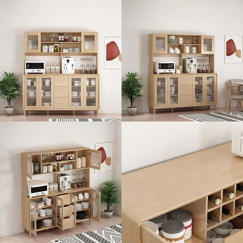 北欧原木餐边柜3d模型
