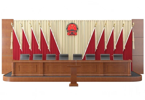 现代主席台会议桌椅3d模型
