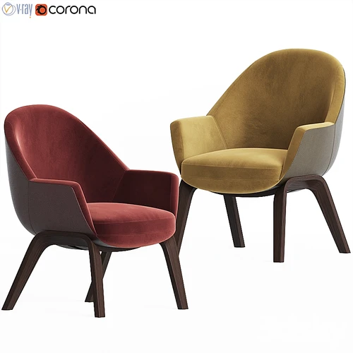 Thonet 布艺安乐椅带扶手