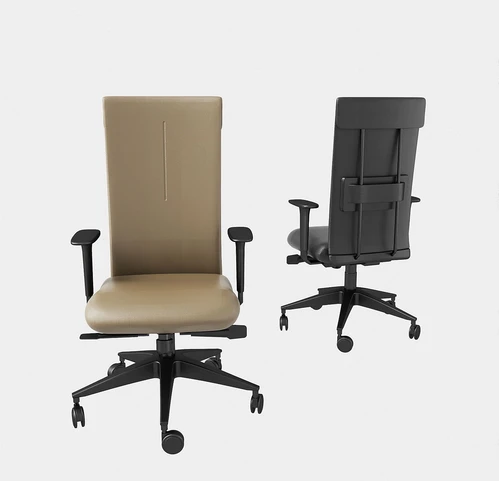 现代皮革办公椅3d模型