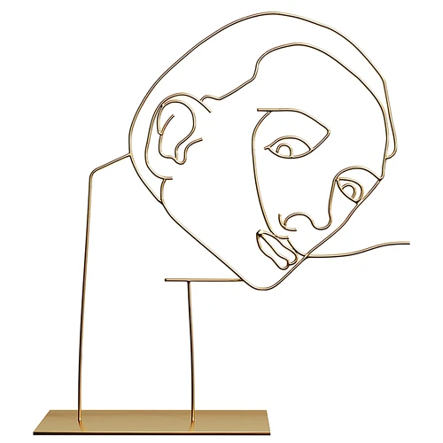 人脸金属摆件