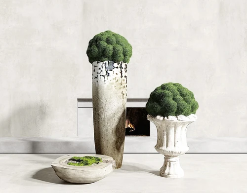 现代苔藓装饰摆件