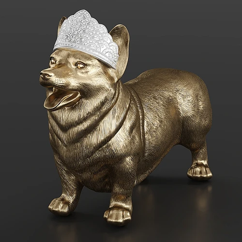 皇家站立的柯基犬