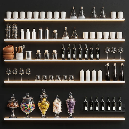 一套厨房的餐具和配件