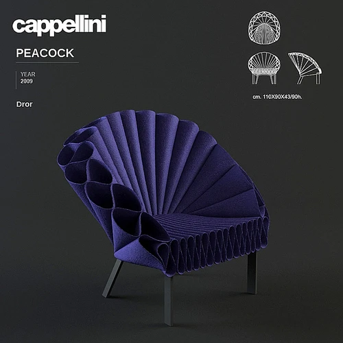 Cappellini 孔雀扶手椅