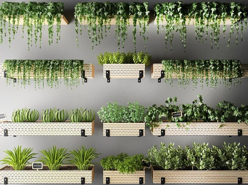 现代壁挂式植物盆栽