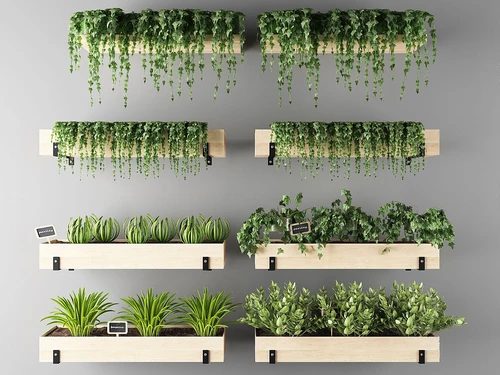 现代壁挂式绿植盆栽