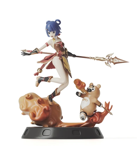 现代原神少女公仔3D模型
