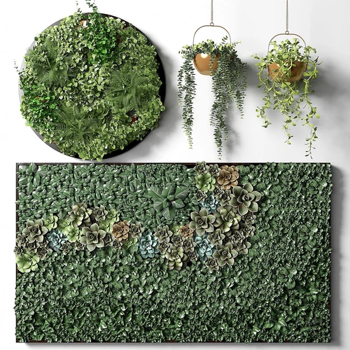 现代花草植物墙