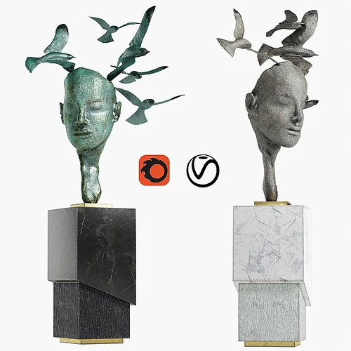 现代抽象人物雕塑摆件
