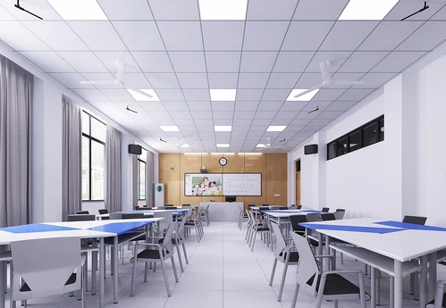 现代学校多媒体教室3d模型