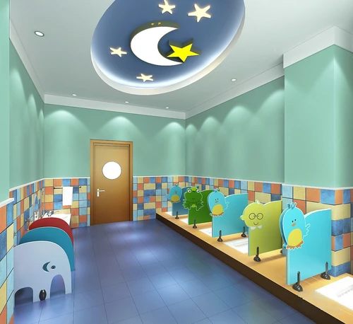 现代幼儿园卫生间3d模型