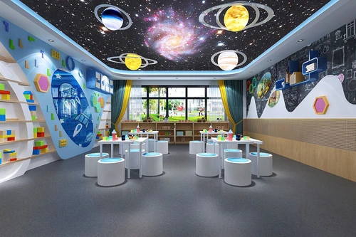 现代幼儿园活动室3d模型